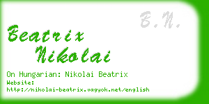 beatrix nikolai business card